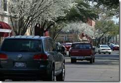 drving down the street