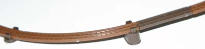 close-up of plastic track